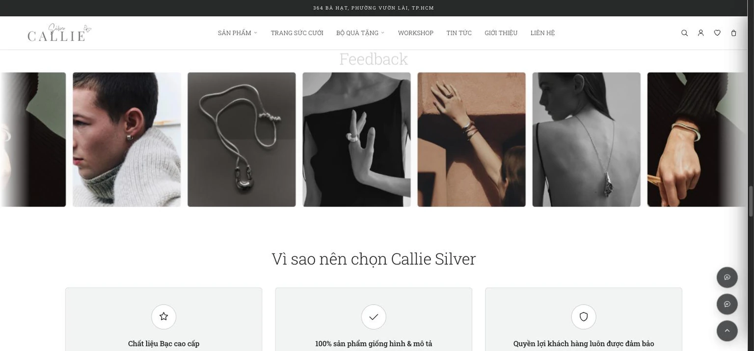 Dải ảnh feedback và ba lý do nên chọn Callie Silver