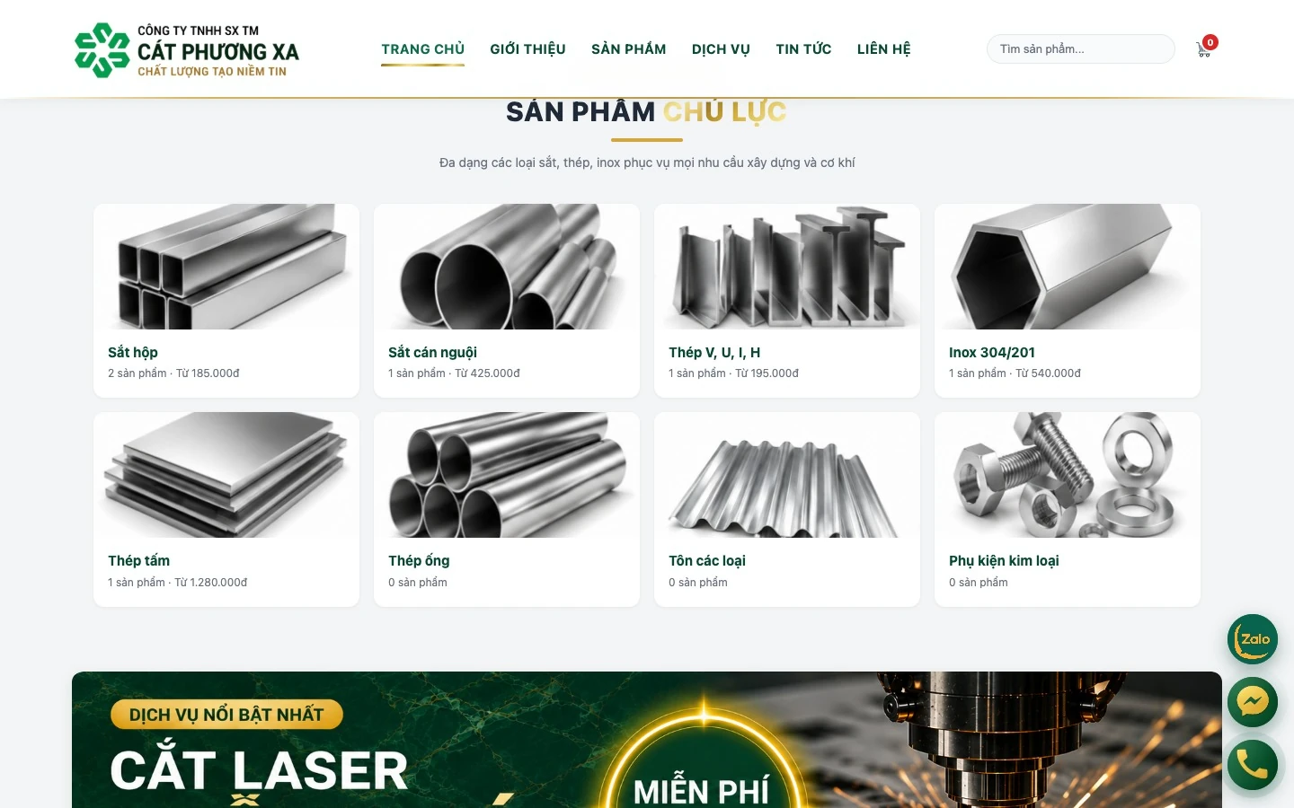 Lưới danh mục sắt hộp, sắt cán nguội, thép hình, inox, thép tấm ghi giá khởi điểm