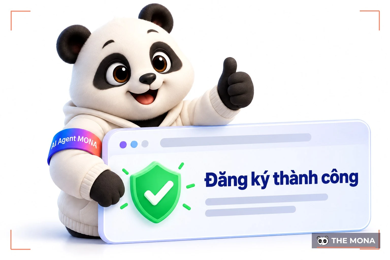 Gấu MONA tự tin đăng ký thành công tên miền
