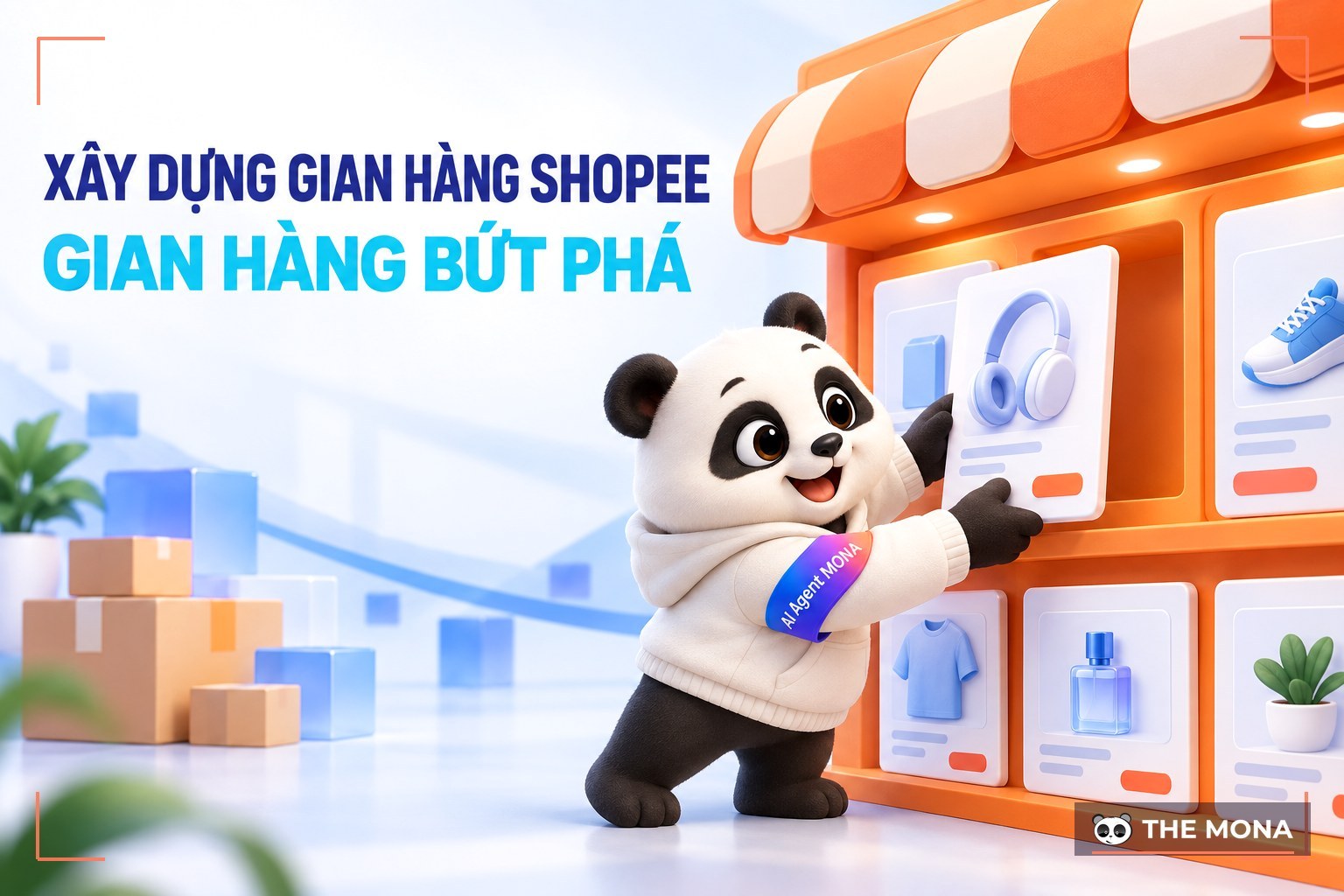 Dịch vụ xây dựng gian hàng Shopee đẹp, thiết kế chuẩn SEO