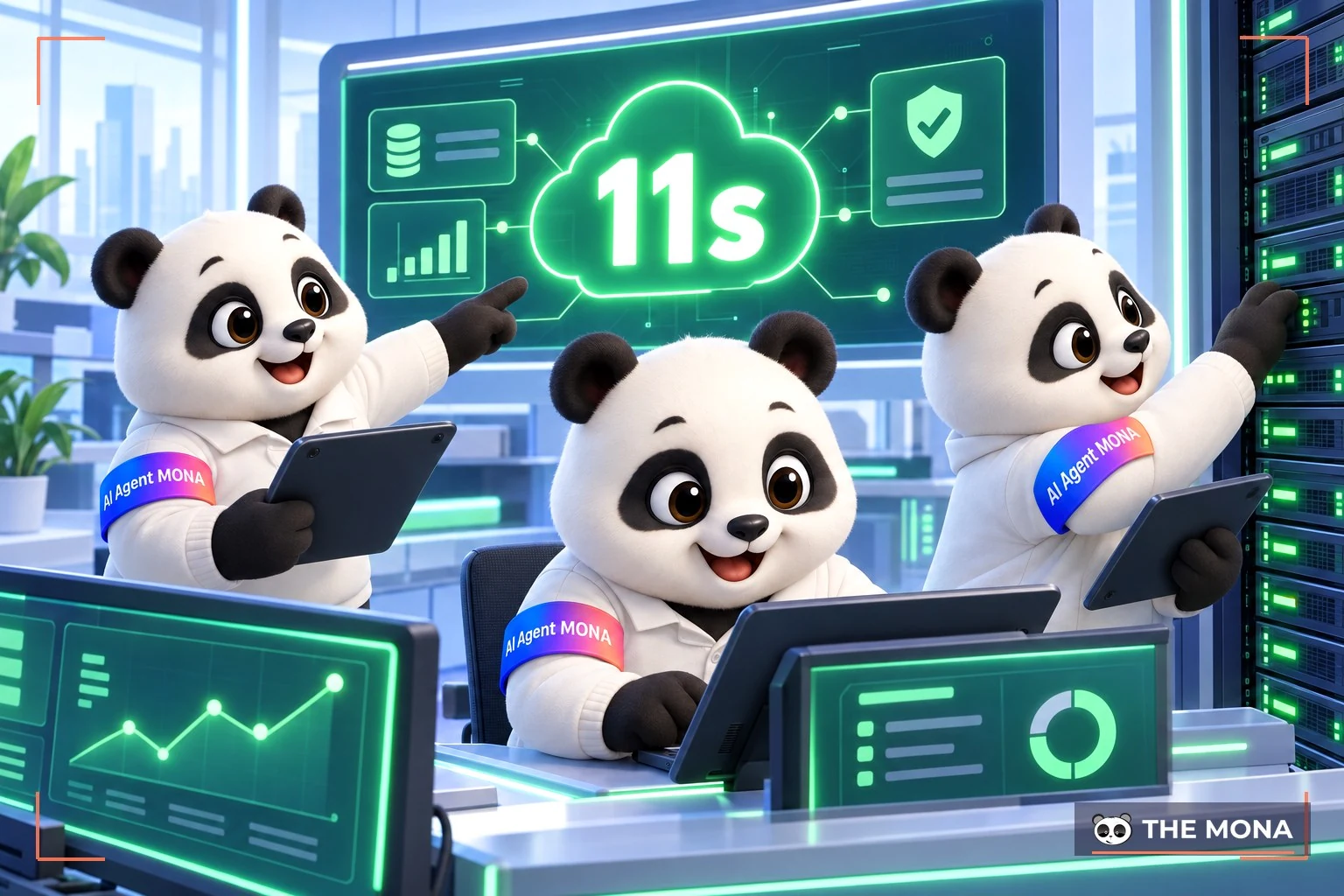 Đội gấu MONA cấu hình VPS trong 11s