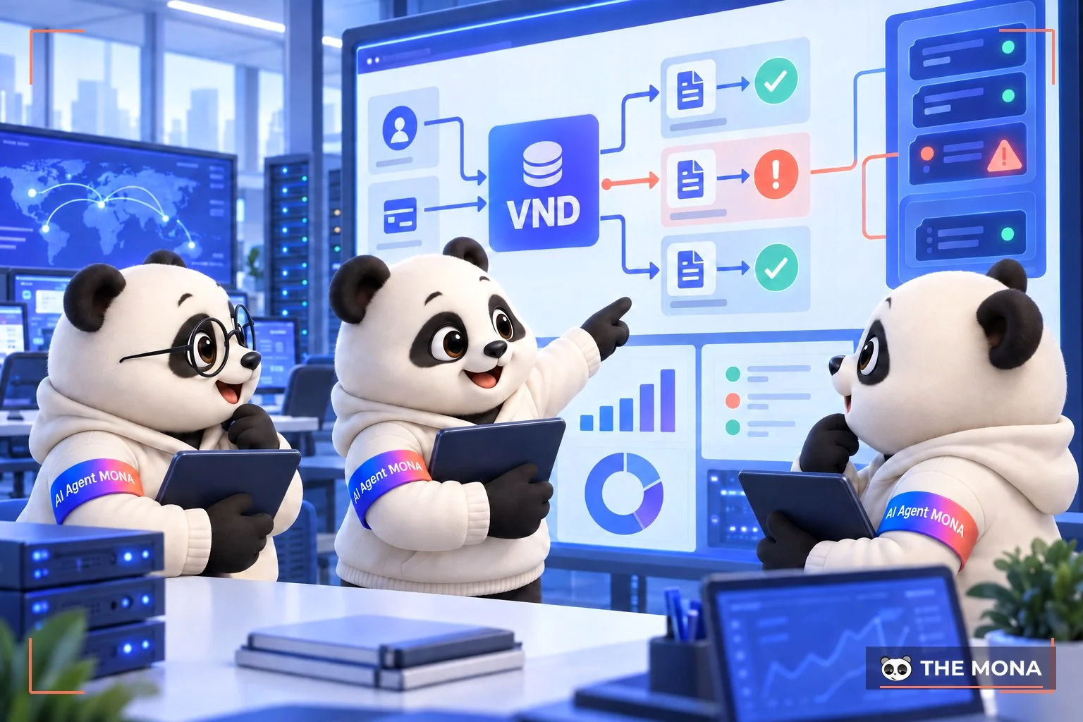 đội gấu mona đối soát hoá đơn thanh toán vnd