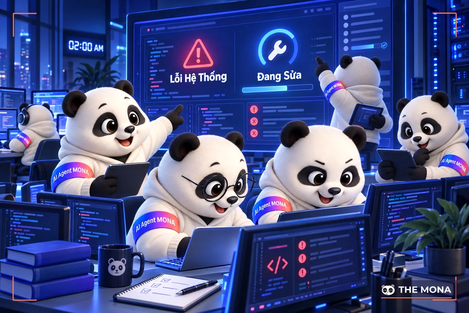 đội gấu mona sửa lỗi code ai viết báo lỗi liên tục