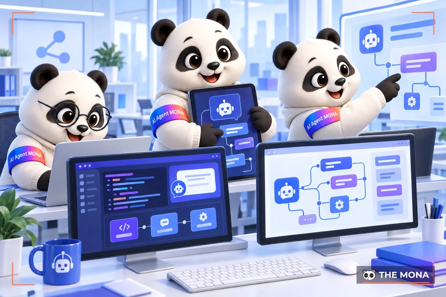 đội gấu MONA đang dựng chatbot cho website