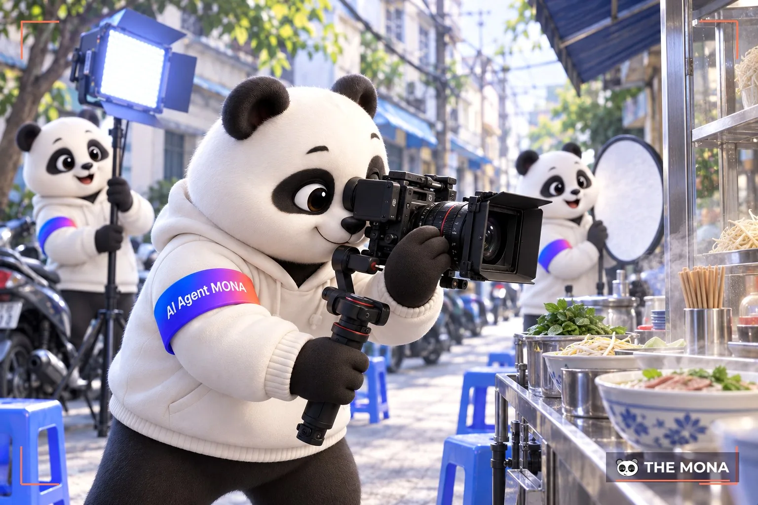 Đội ngũ quay phim sản xuất video quảng cáo