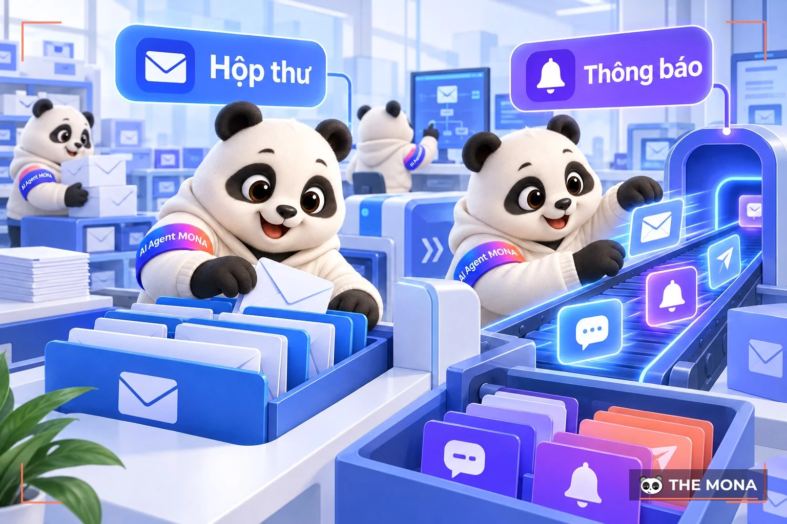 Email hosting (hộp thư người đọc) khác email giao dịch từ app