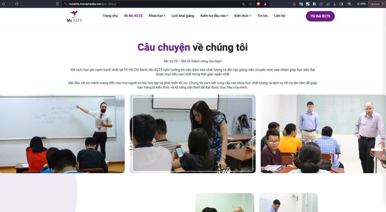Chào anh chị chủ trung tâm ngoại ngữ, chuyện này…