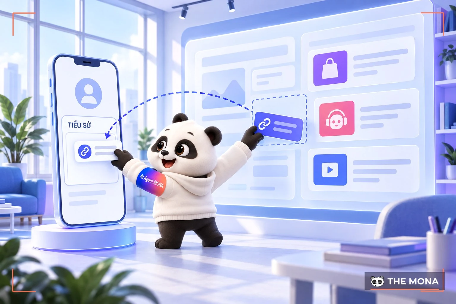 Gắn link vào phần tiểu sử