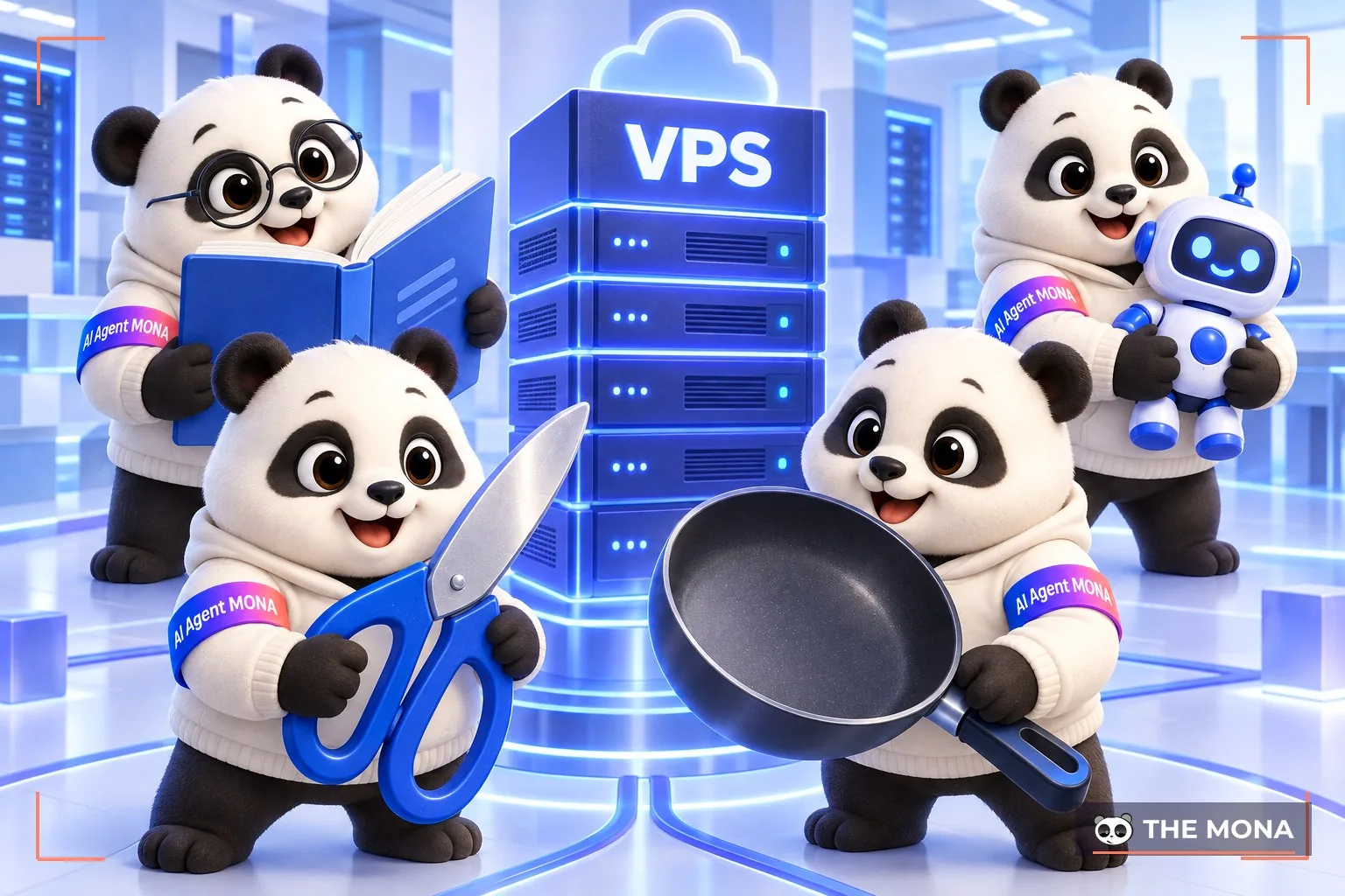Bốn gấu MONA đại diện ngành dùng VPS
