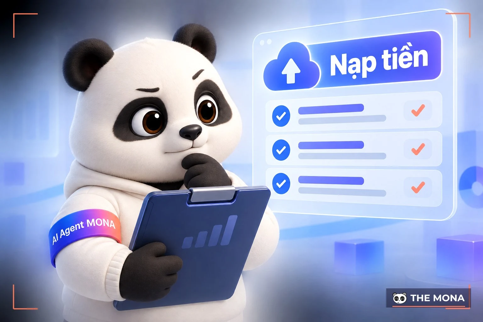 Gấu MONA kiểm tra đối soát giao dịch trên MONA Cloud