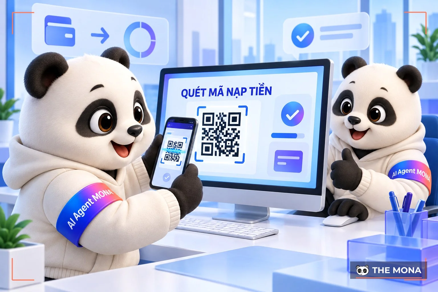 gau mona quét mã vietqr thanh toan dich vu