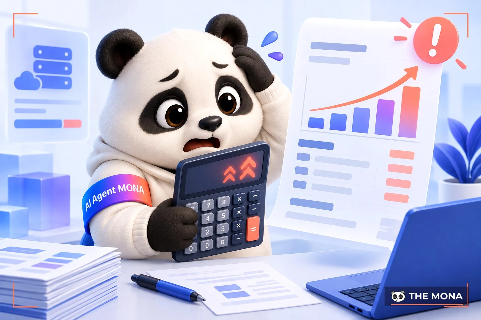 Gấu MONA nhẩm tính hoá đơn máy chủ