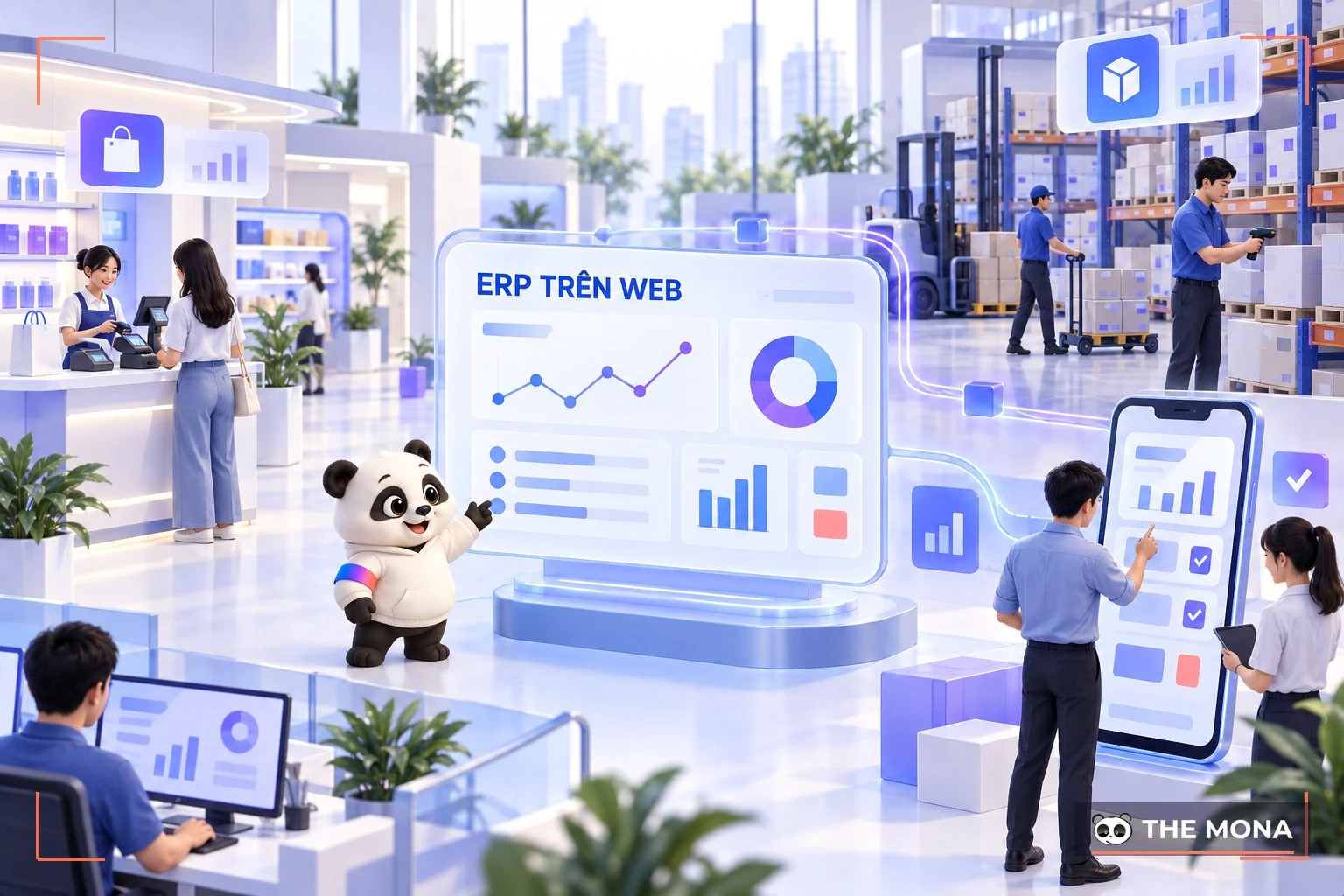 Giải pháp phần mềm quản lý được lưu trữ trên website.