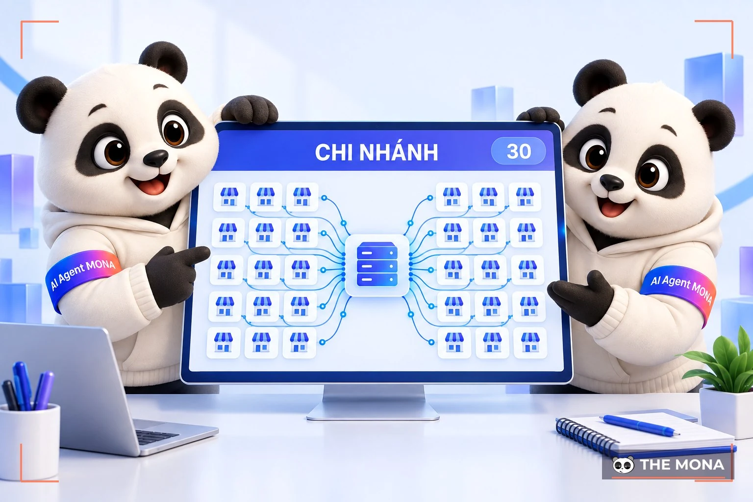 Đội gấu MONA tối ưu hạ tầng máy chủ cho chuỗi bán lẻ.