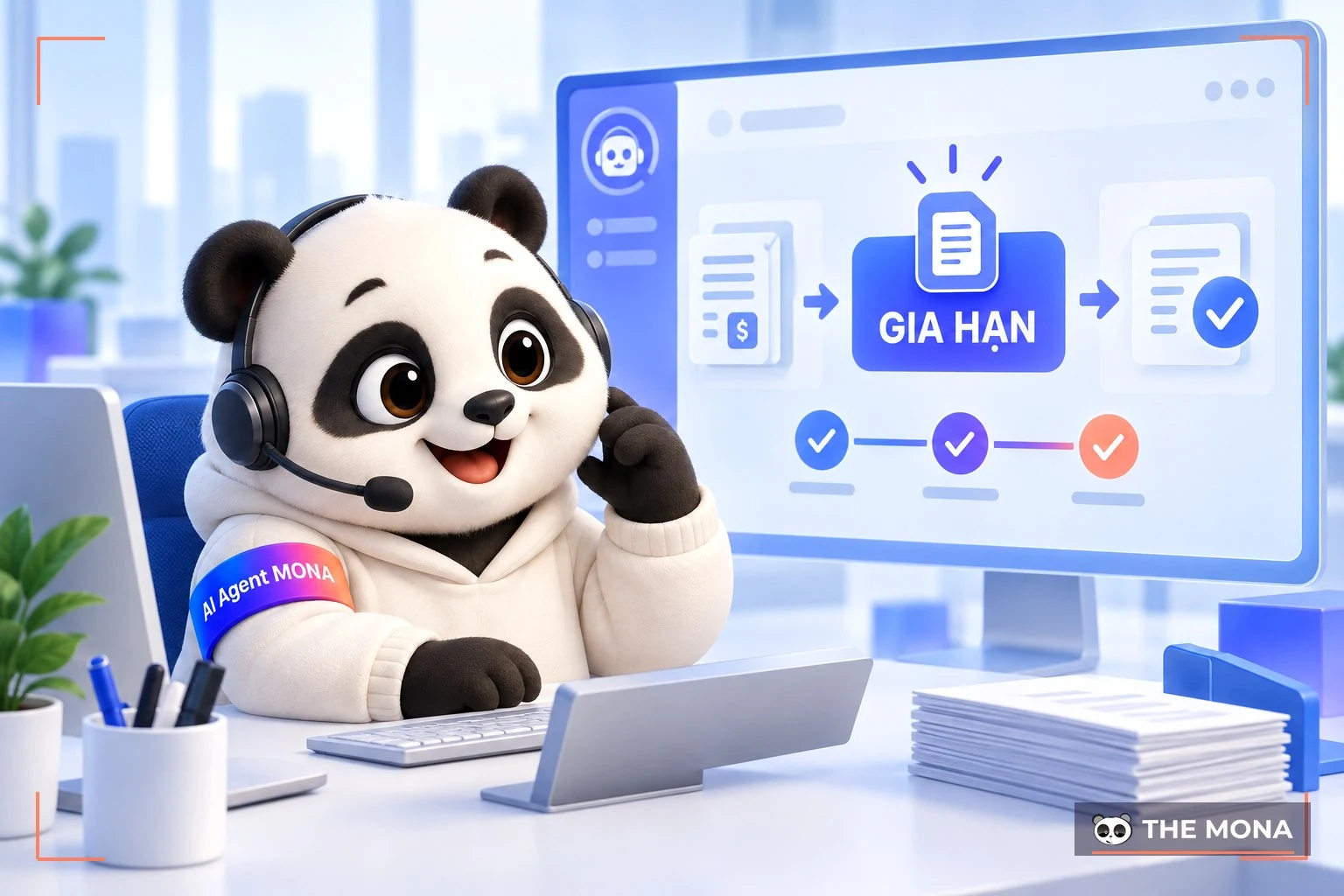 Hệ thống Mona Host tự động gia hạn hosting khi nhận thanh toán.
