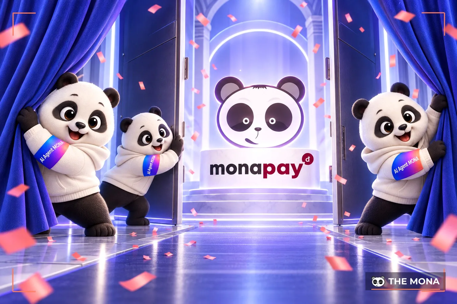 Đội gấu MONA kéo màn ra mắt MONA Pay trên sân khấu