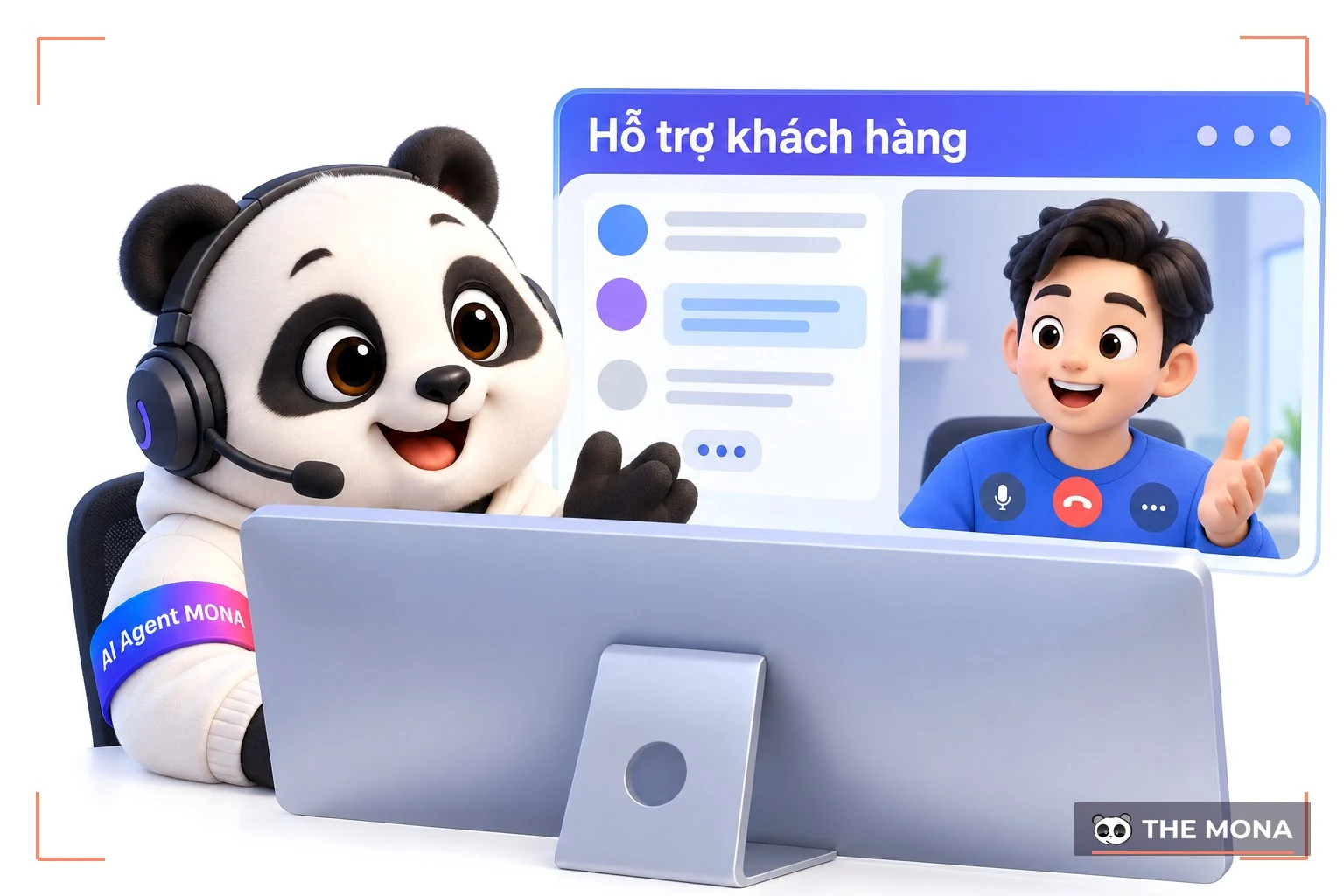 Gấu MONA hỗ trợ khách chuyển tên miền tiếng Việt