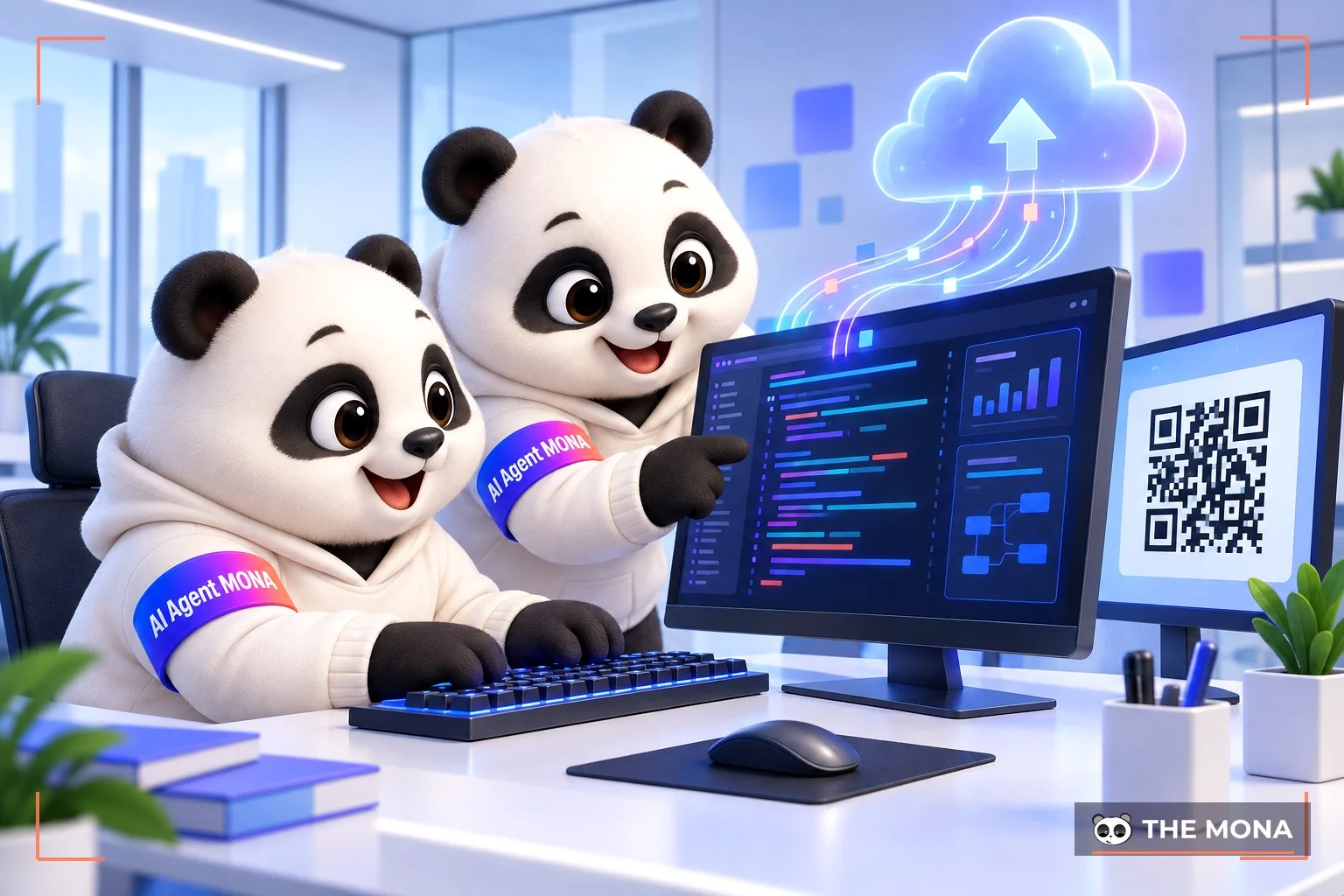 Gấu MONA gõ lệnh deploy lên đám mây