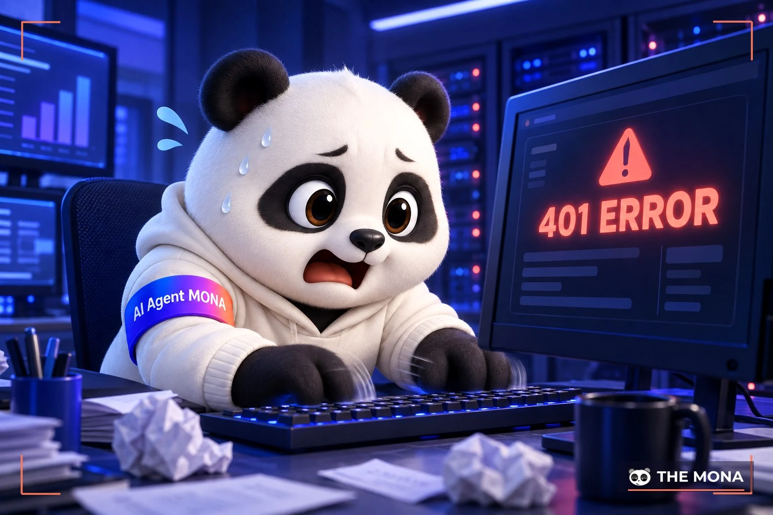 Gấu MONA kỹ thuật viên sửa lỗi webhook không báo có