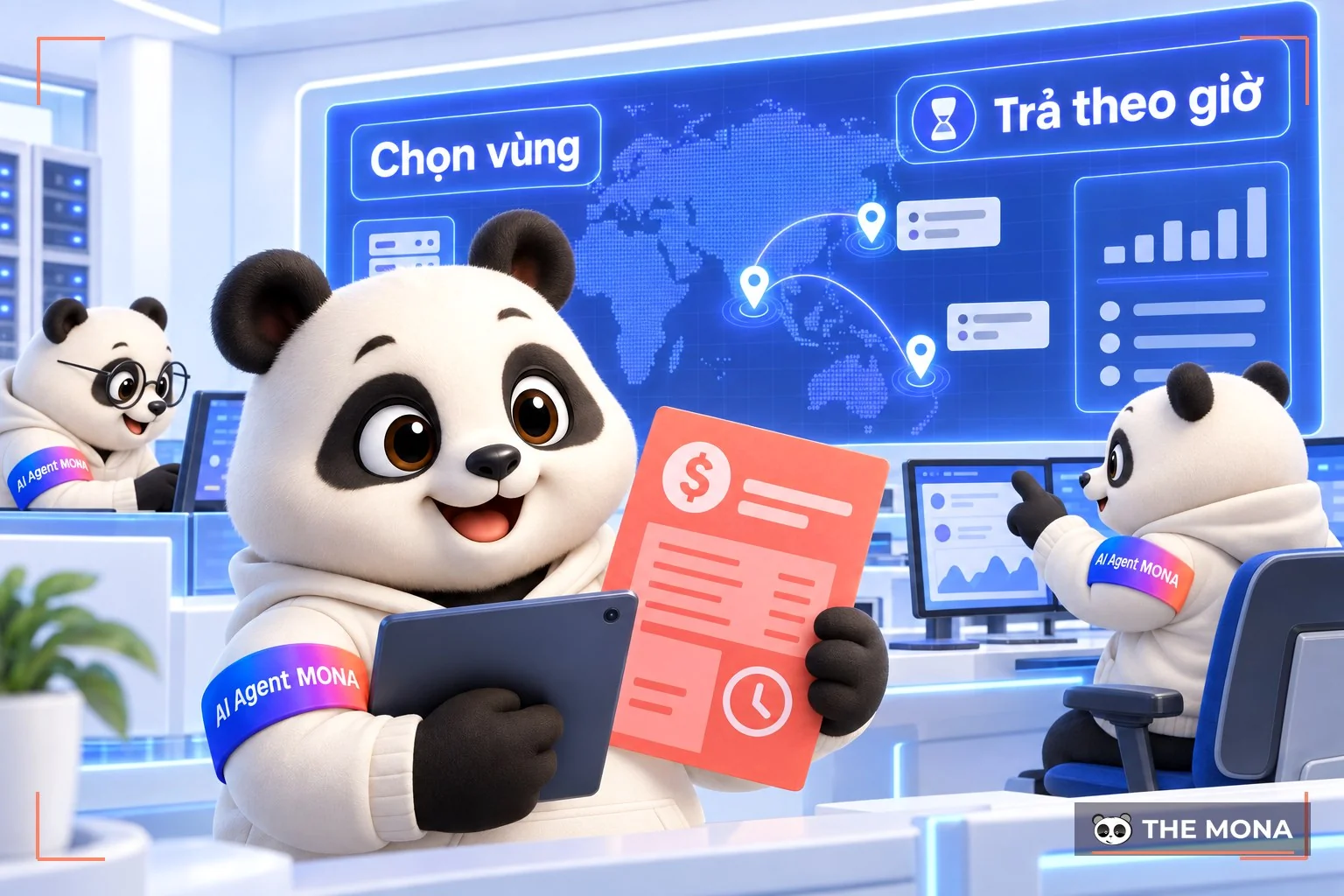 Máy chủ tại Việt Nam, Hong Kong, Singapore, Úc, Mỹ: chọn vùng gần khách, trả theo