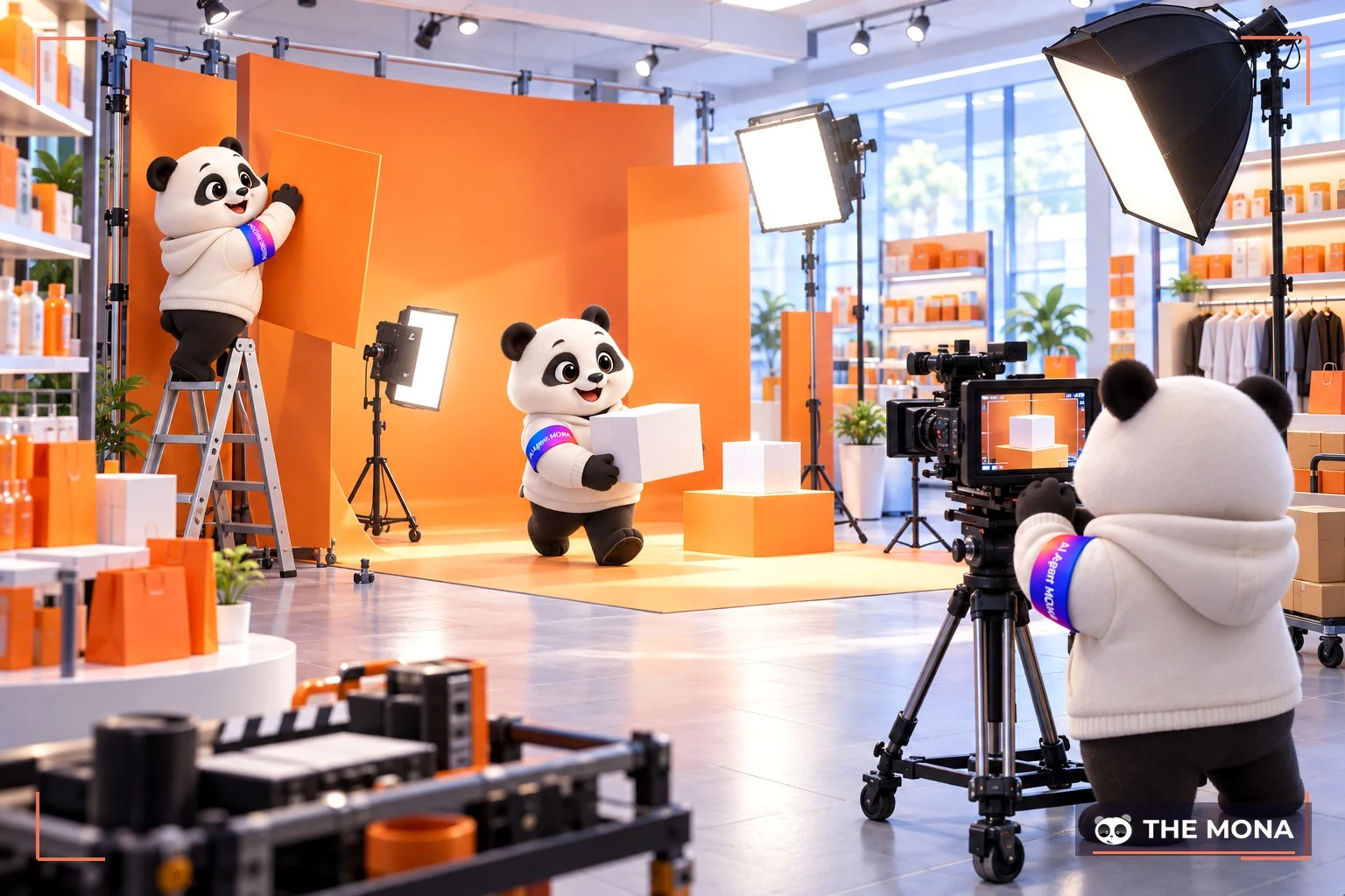 Màu sắc trong TVC Shopee theo màu cam