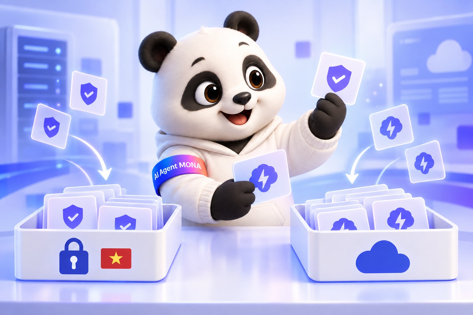 Gấu MONA chia việc AI thành rổ tự host dữ liệu nhạy cảm và rổ dùng API
