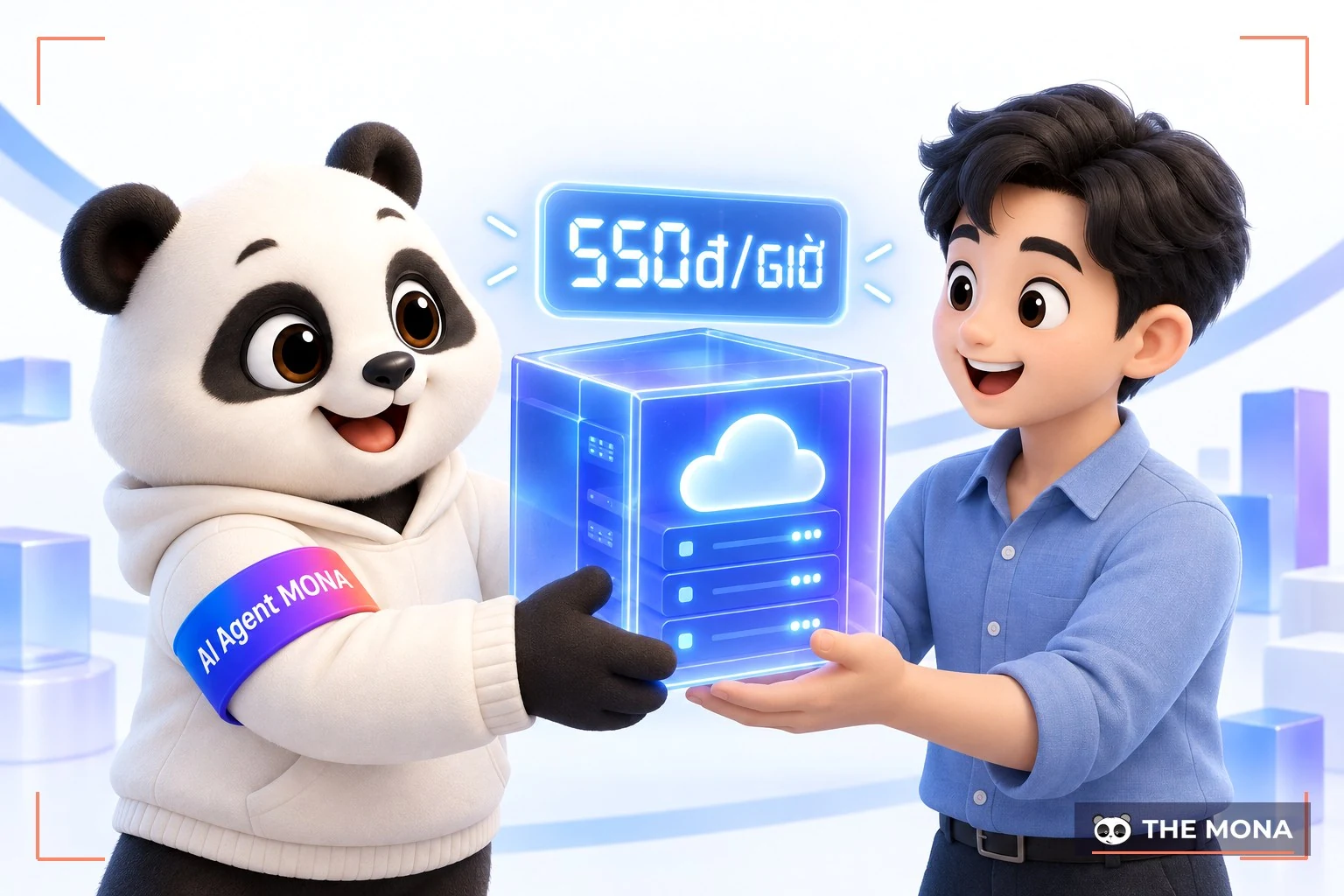 Gấu MONA bàn giao máy chủ AI MONA Cloud