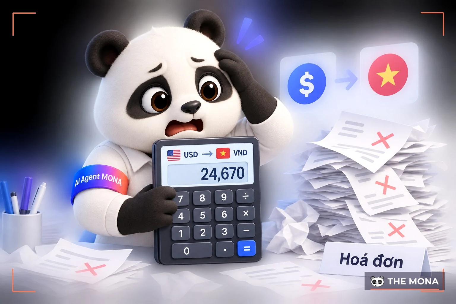 Kế toán MONA đau đầu quy đổi tỷ giá USD mua tên miền