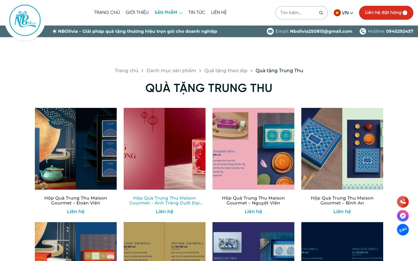 Danh mục quà tặng Trung Thu với các hộp quà Maison Gourmet