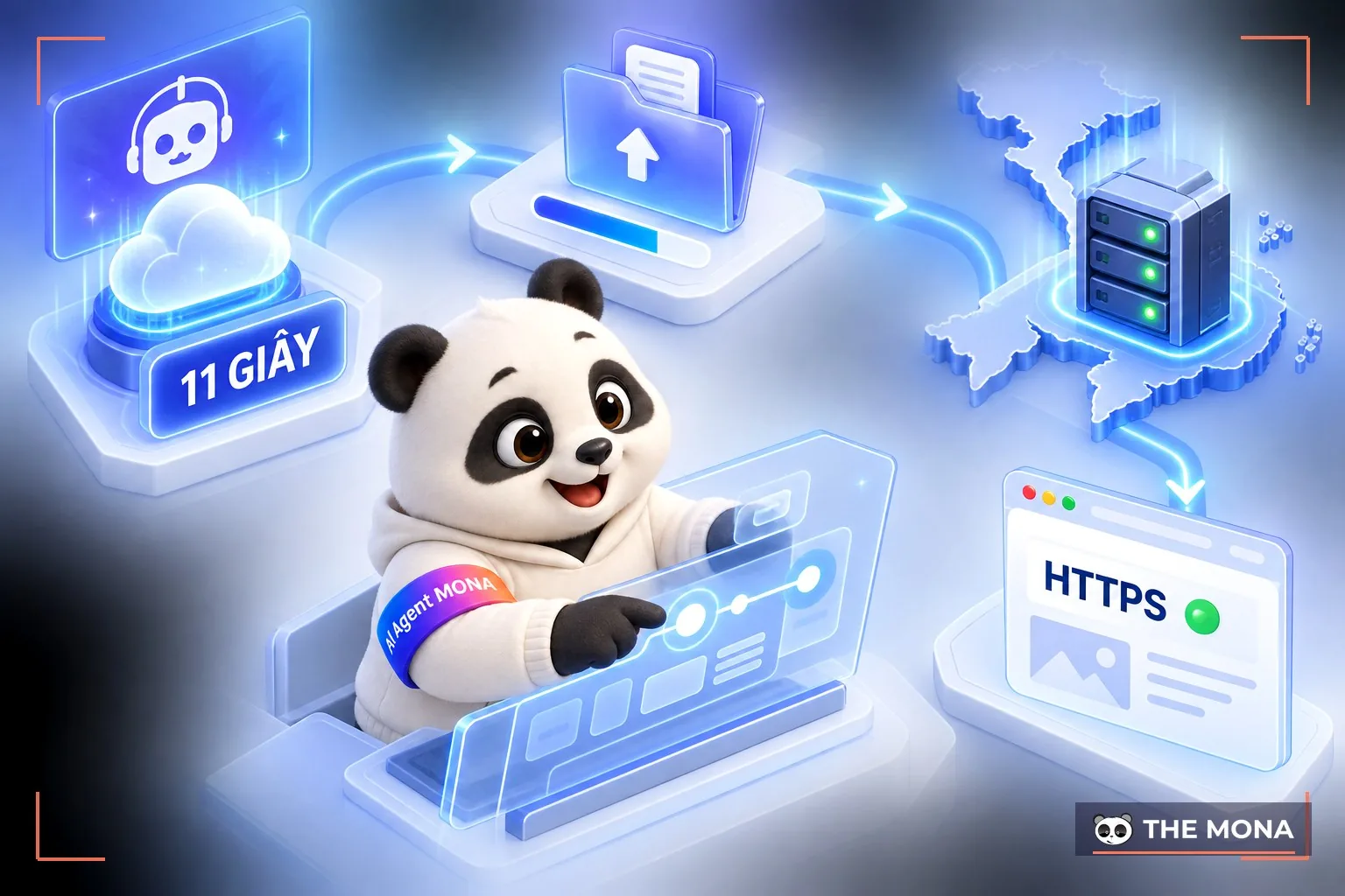 Minh hoạ việc MONA Cloud lo cho phần mềm của anh chị