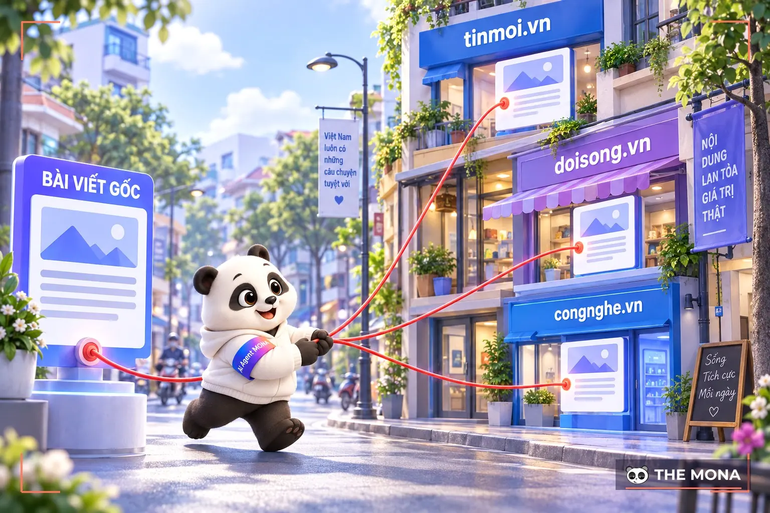 Nội dung được phân phối trên nhiều domain