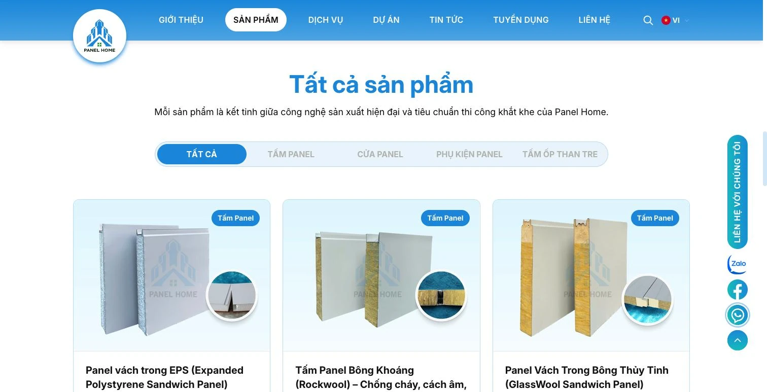 Lưới tất cả sản phẩm Panel Home lọc theo tấm panel cửa panel và phụ kiện