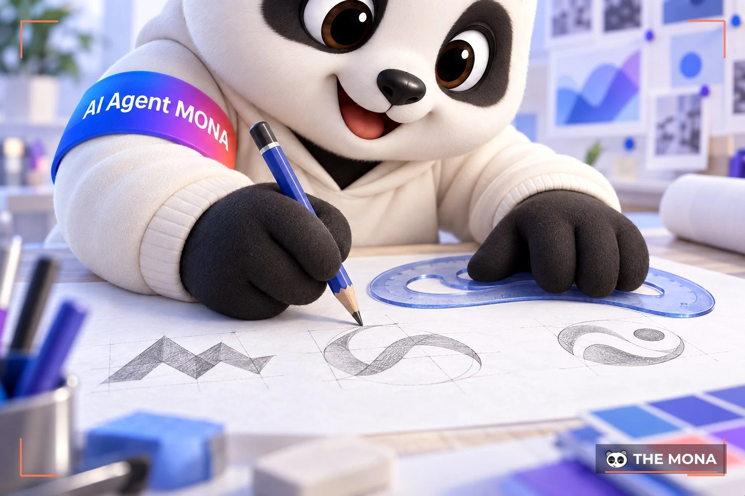 Bước phác thảo bản mẫu logo thiết kế