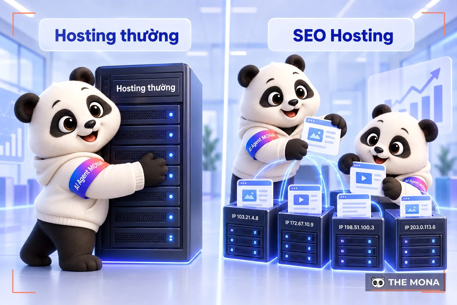Điểm khác biệt giữa SEO hosting và web hotsing