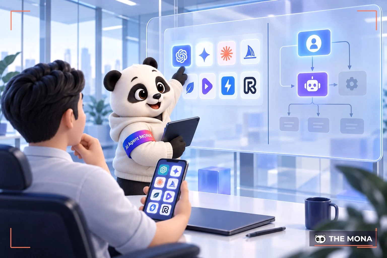 Gấu MONA so hai cột: ứng dụng AI đã thử và khâu đã ghép AI thật