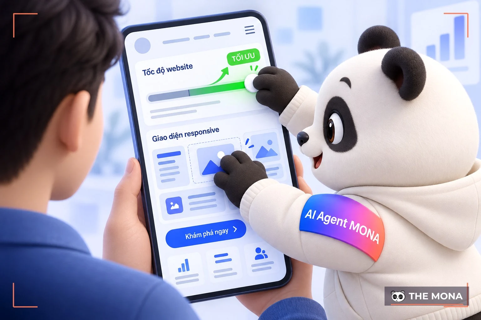 Khách xem website mượt trên điện thoại nhờ tốc độ tải và bố cục được tối ưu