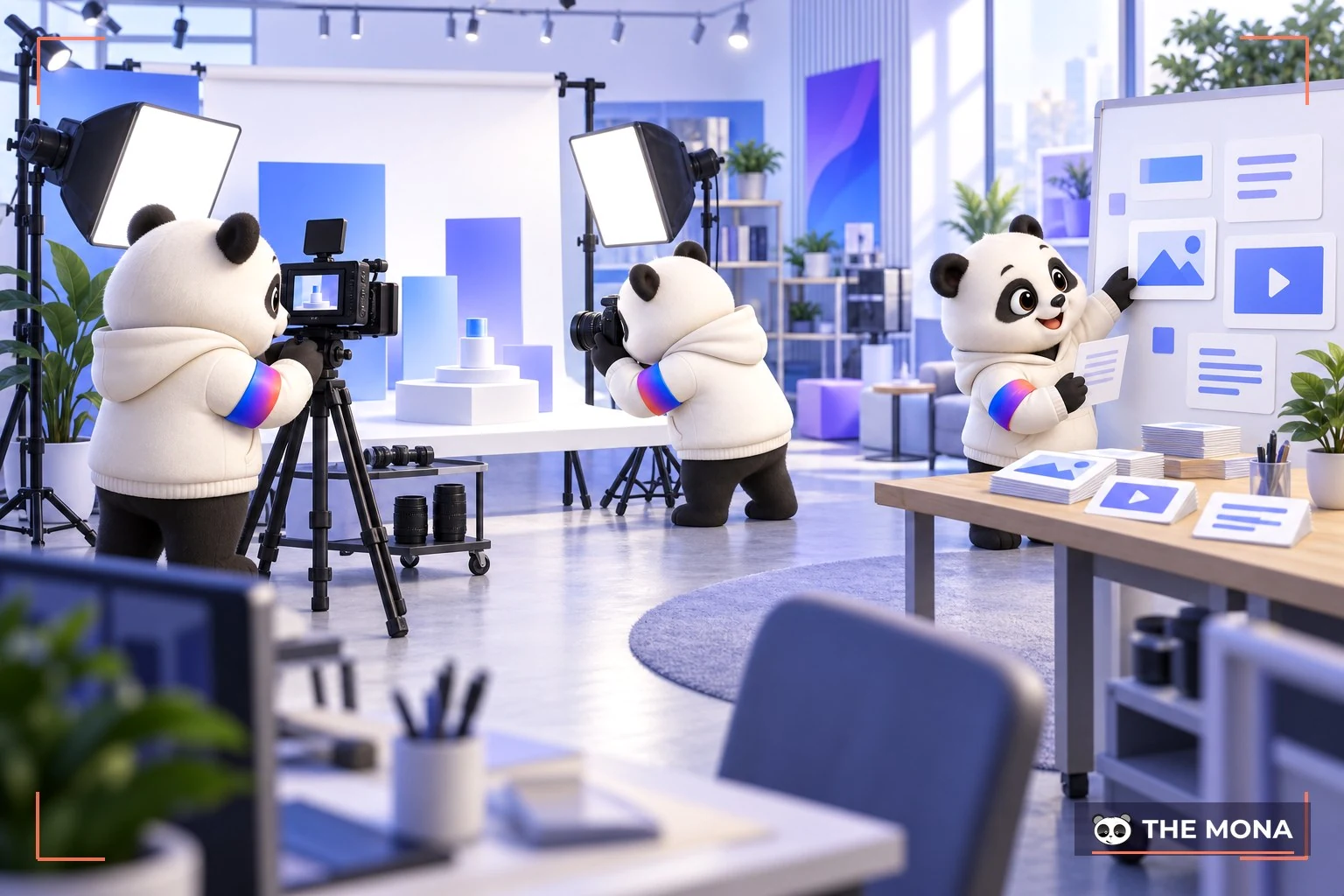 Minh họa tạo nội dung đa dạng gồm chữ, hình ảnh và video cho website