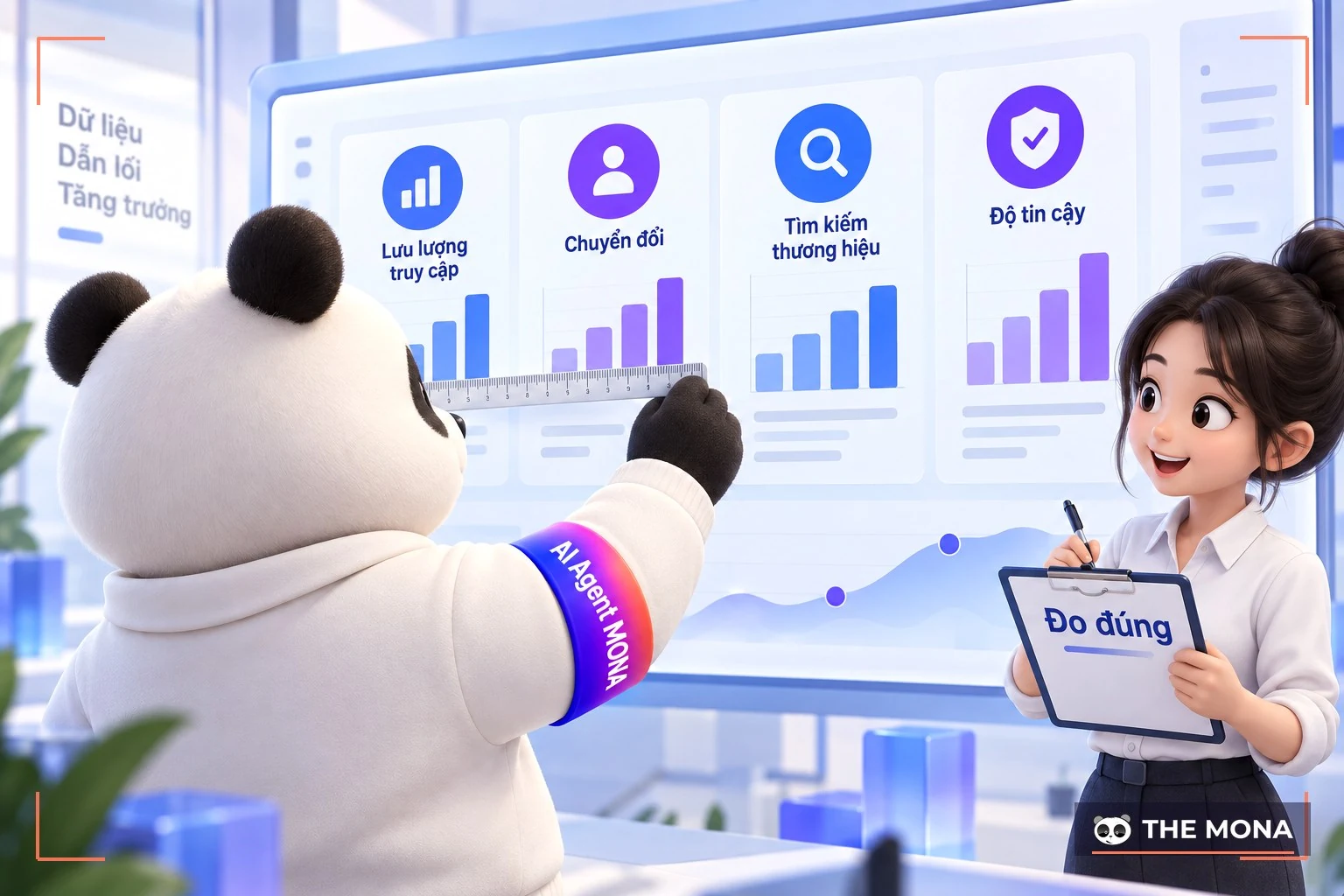 Minh họa theo dõi và đo lường hiệu quả chiến dịch SEO trên dashboard