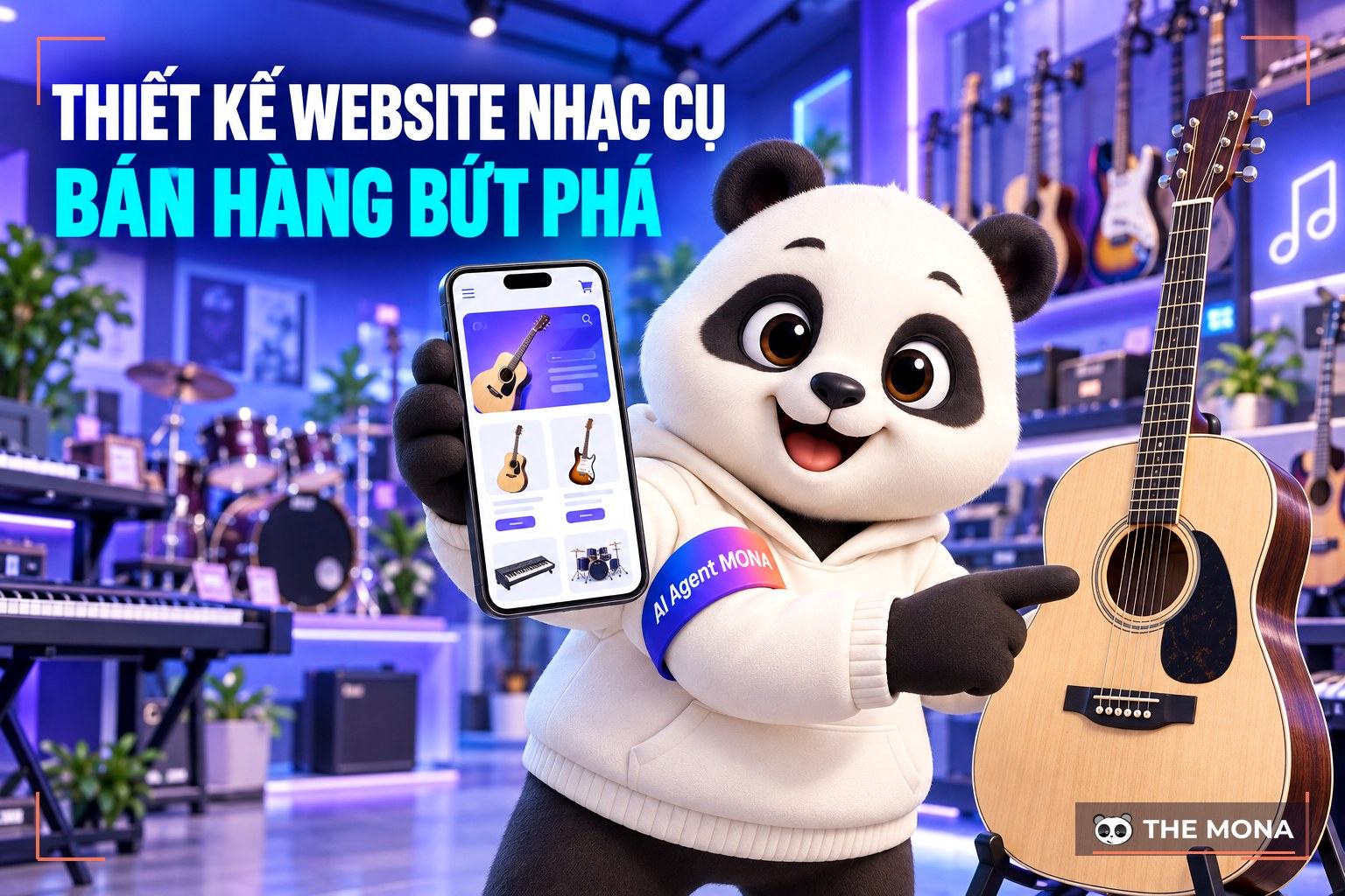 Dịch vụ thiết kế website bán nhạc cụ