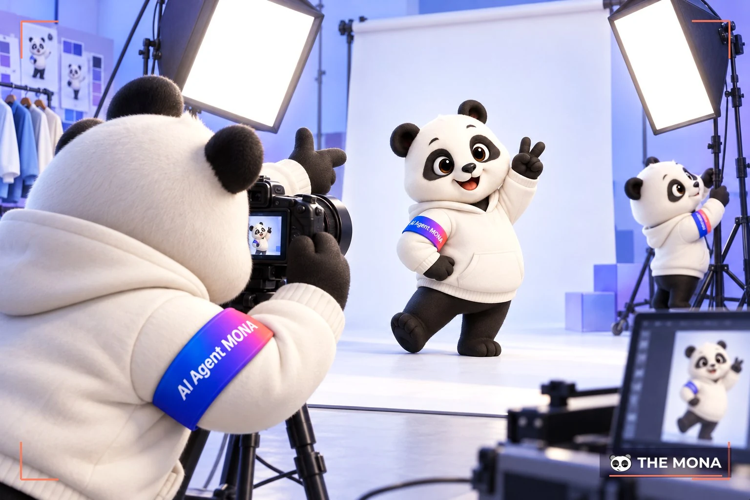Tiến hành chụp ảnh thời trang trong studio