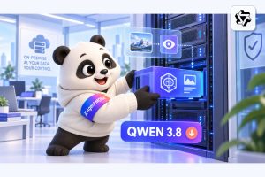 MONA AI Lab — Qwen3.8 mở trọng số chạy tại chỗ trên máy chủ công ty, gấu AI Agent MONA tự cài