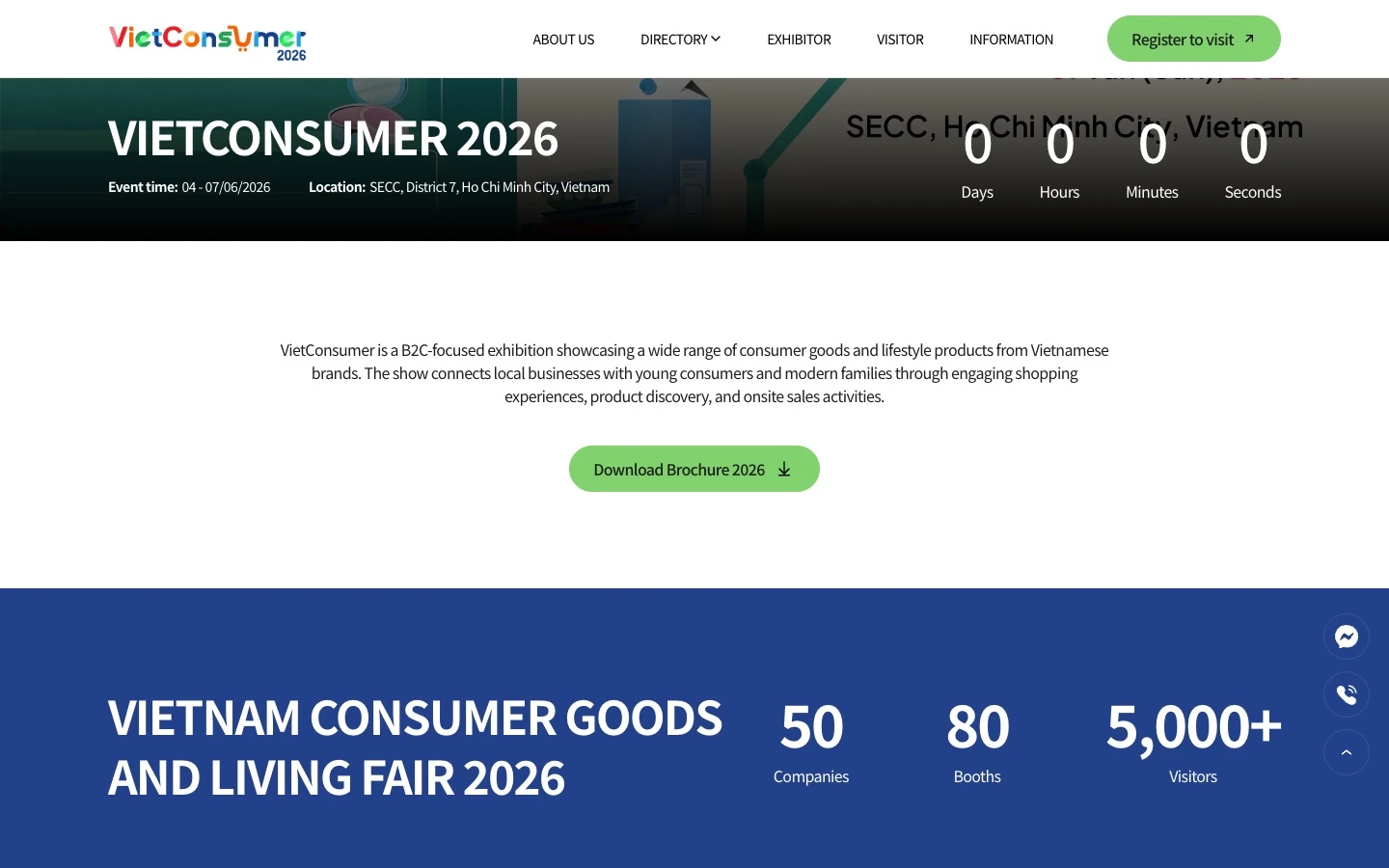 Dải số liệu 50 đơn vị, 80 gian hàng, 5.000 khách của VietConsumer 2026