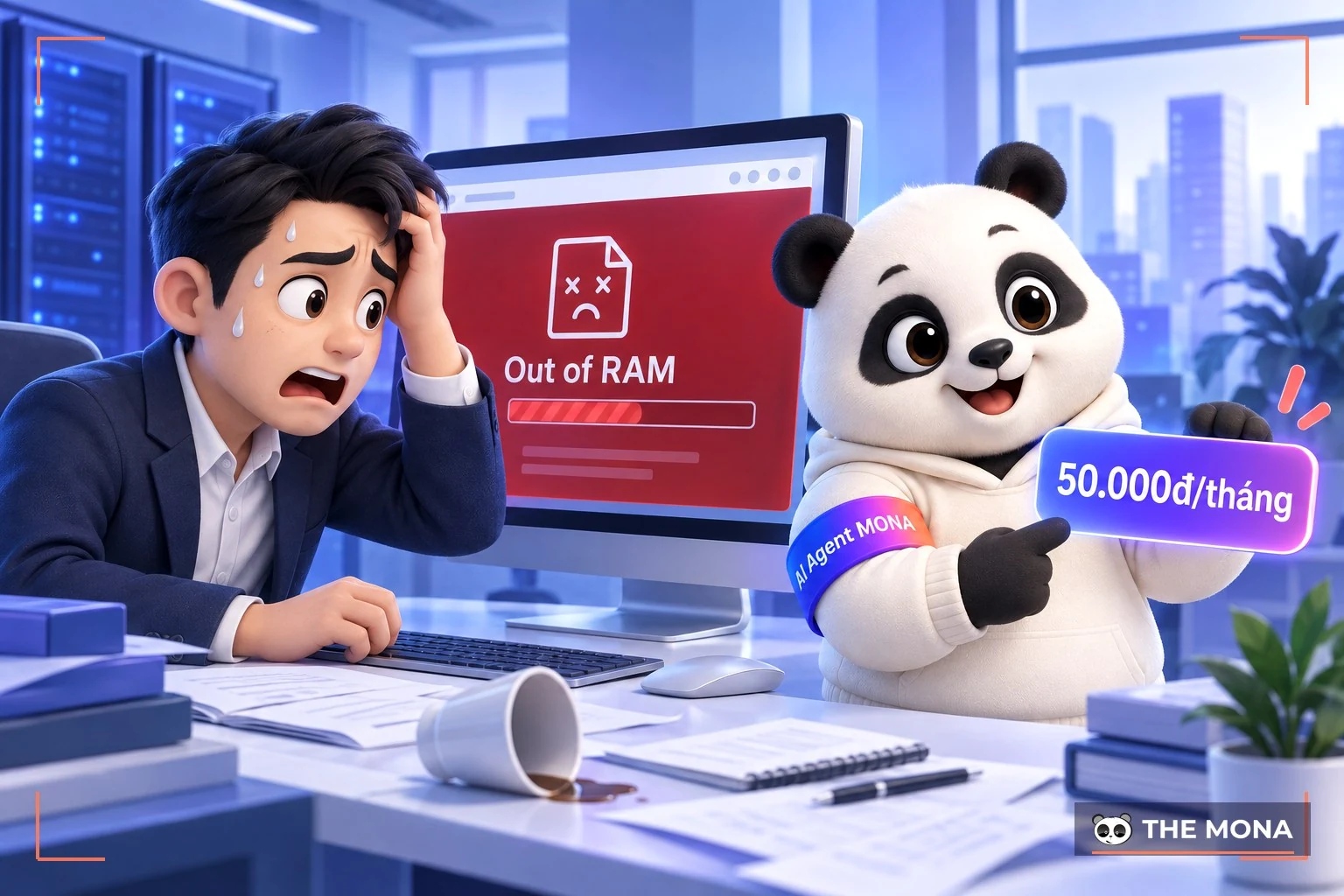 Gấu MONA chỉ ra gói VPS 50K không đủ RAM cho website