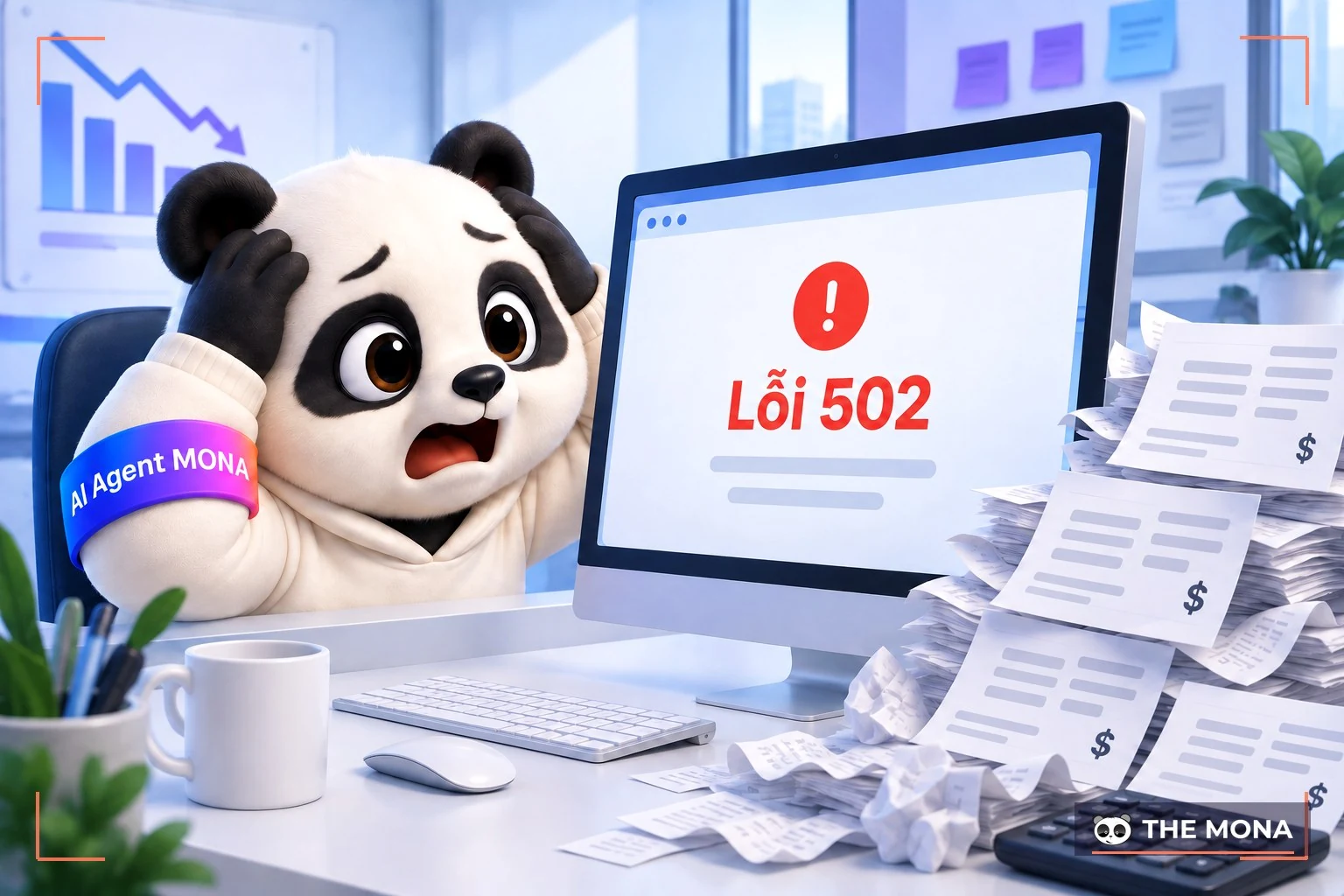 Màn hình lỗi 502 khi web quá tải giờ cao điểm