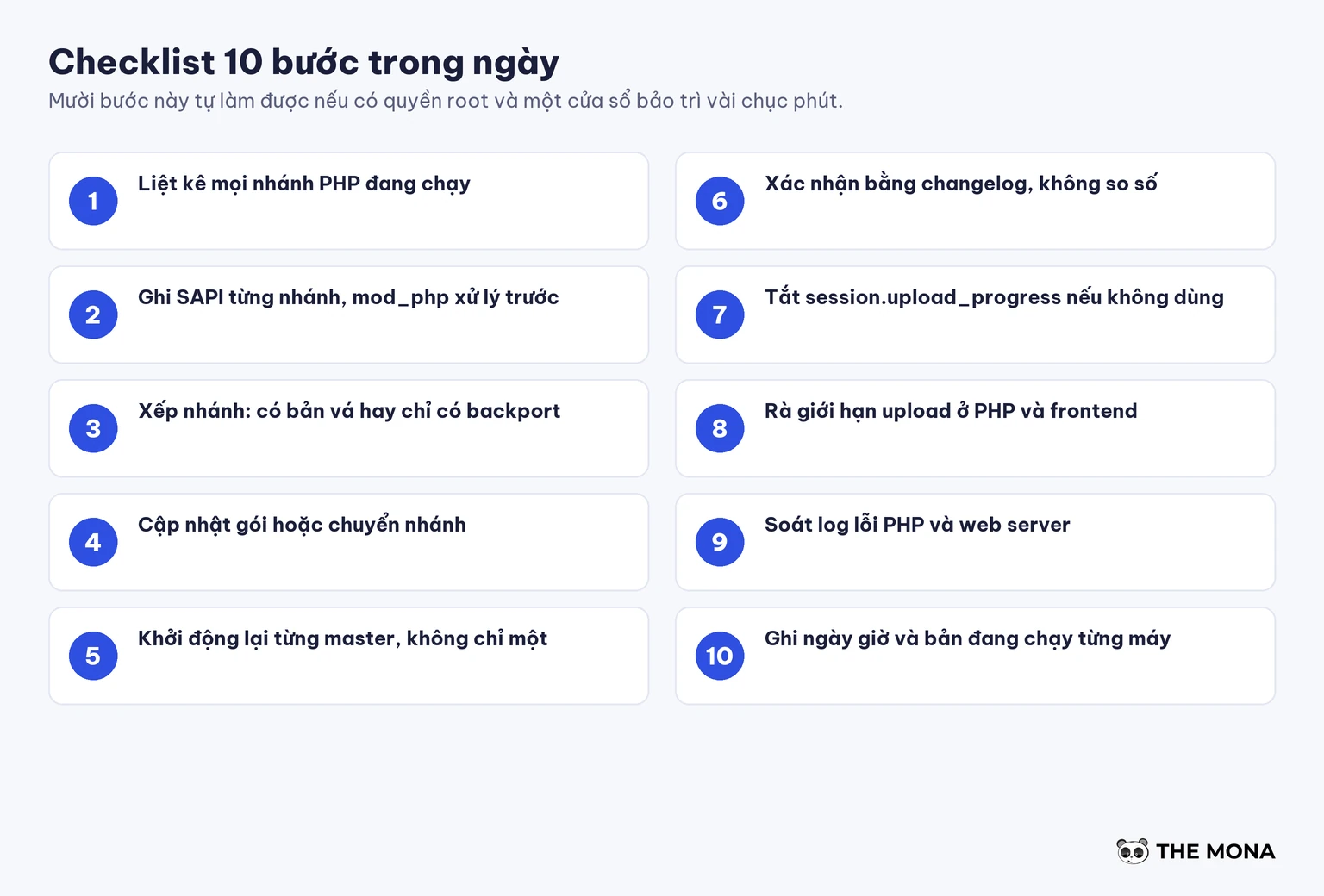 Checklist mười bước vá lỗ hổng PHP trong ngày cho người quản trị server