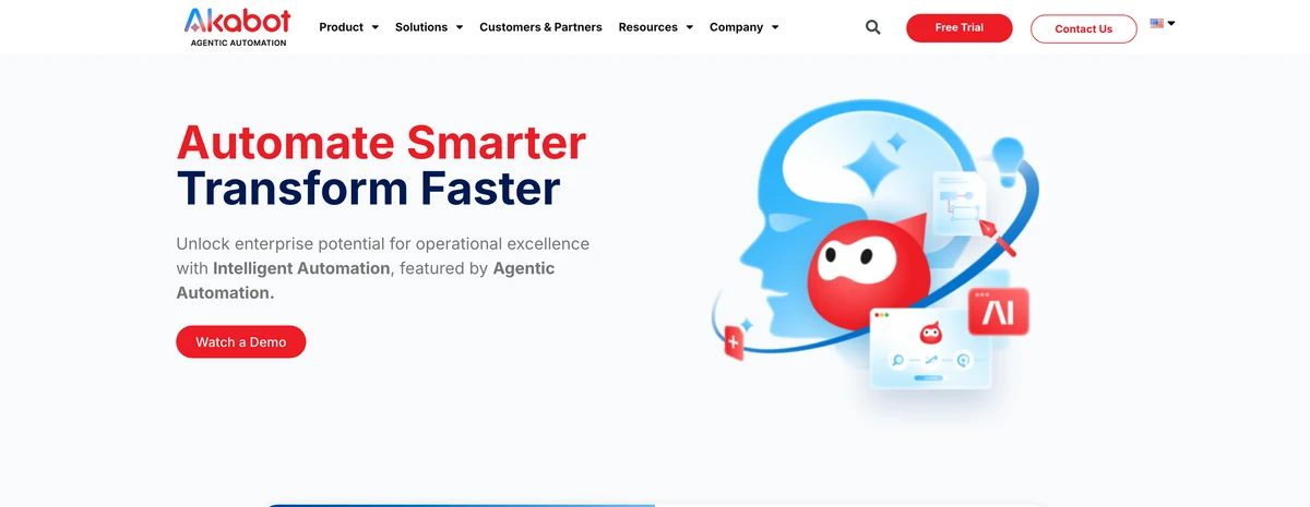 Trang chủ akaBot của FPT giới thiệu nền tảng tự động hoá quy trình bằng robot phần mềm