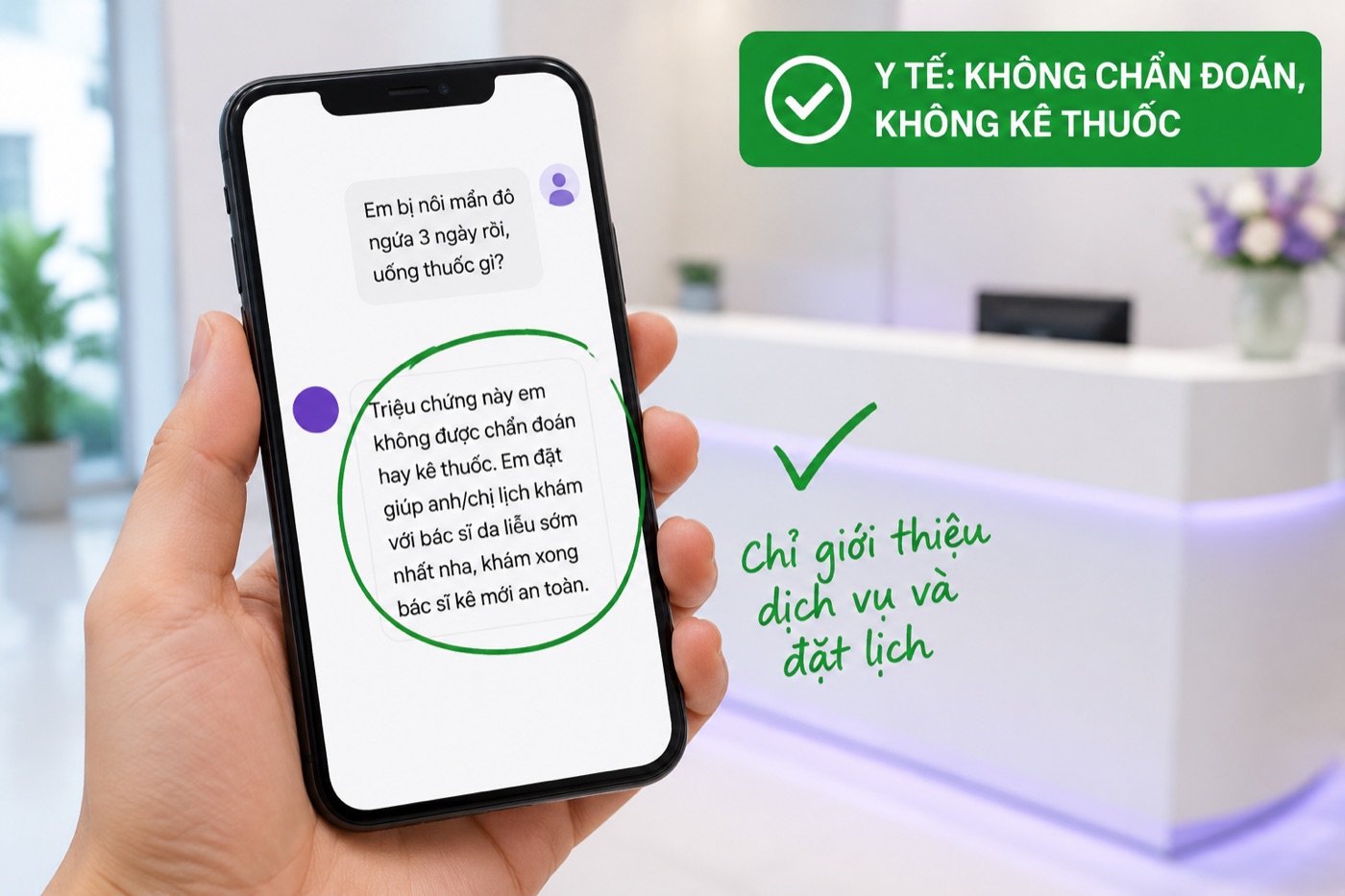 Chatbot AI ngành y tế không chẩn đoán không kê thuốc, chỉ đặt lịch khám bác sĩ
