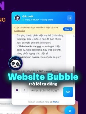 Khung chat Gấu Cười thật trên website mona.media