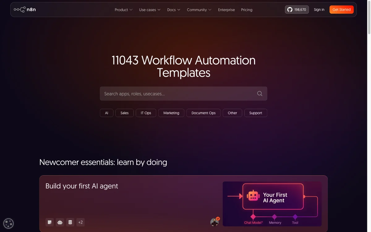Kho hơn mười một nghìn mẫu workflow do cộng đồng n8n chia sẻ