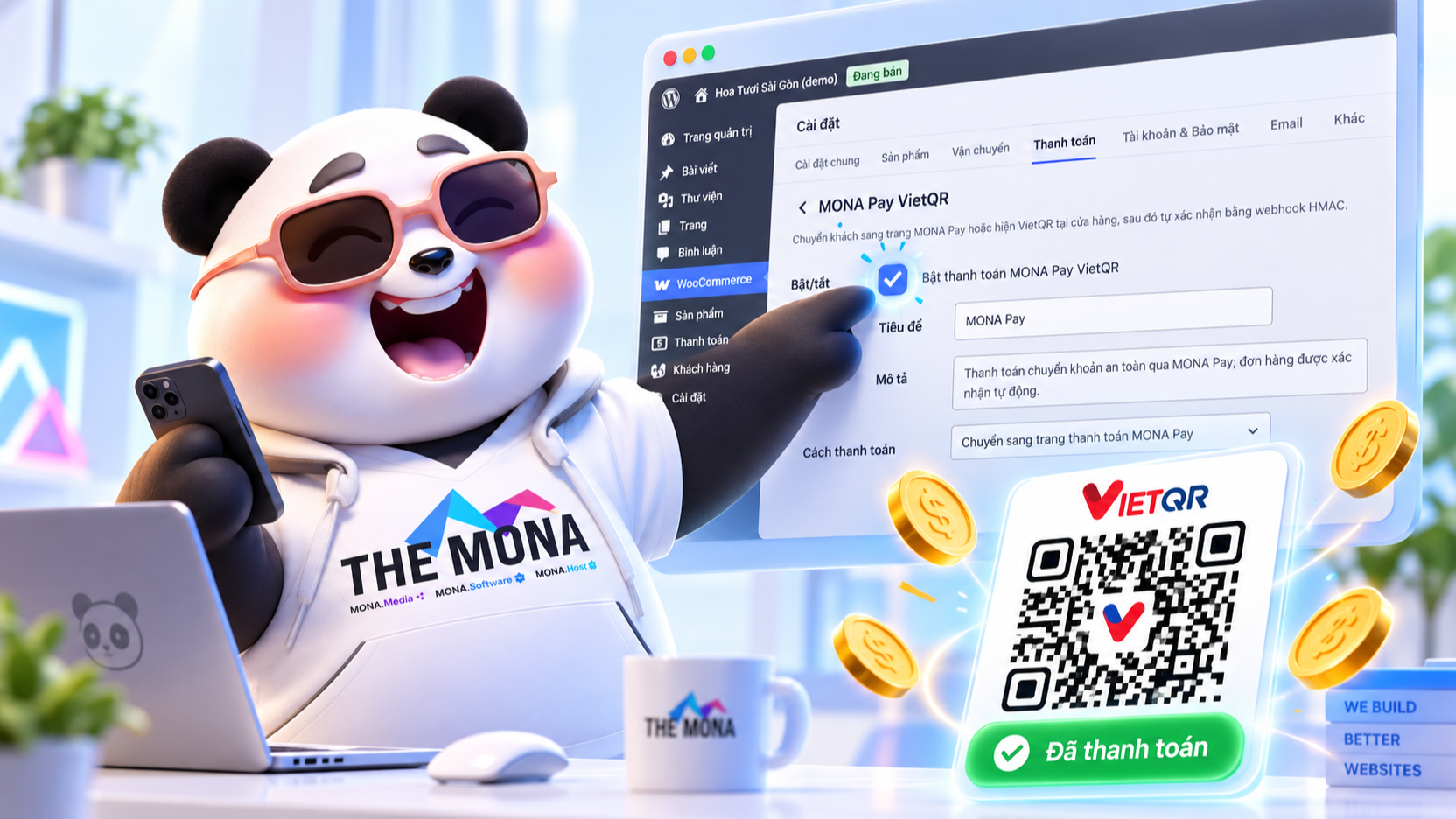 tạo mã qr nhận tiền cho website tự động đối soát đơn hàng